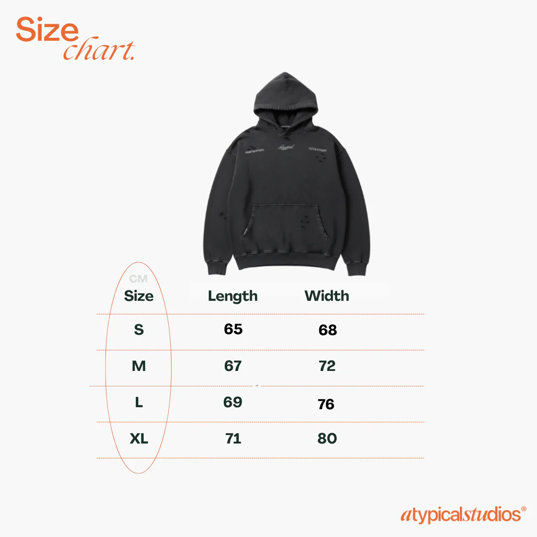 Base “W01” Hoodie - Washed Negro - Image 4