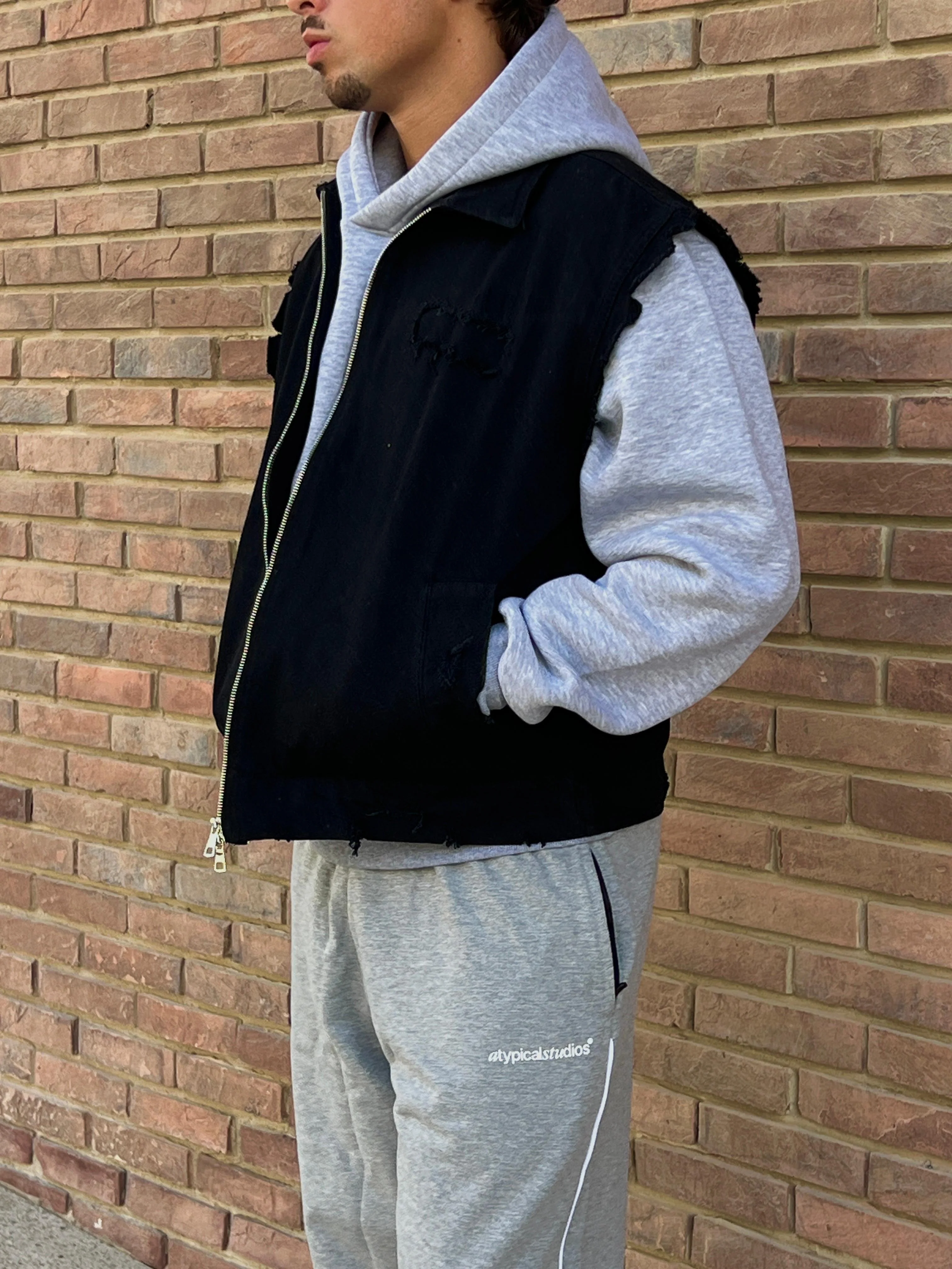 Corte Jeans Jacket - Negro - Image 3