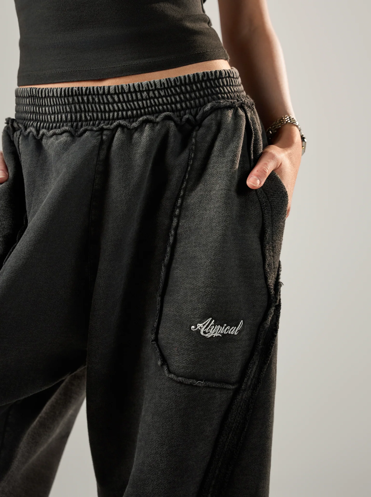 Type “R01” Ridge Sweatpants - Washed Negro - Image 3
